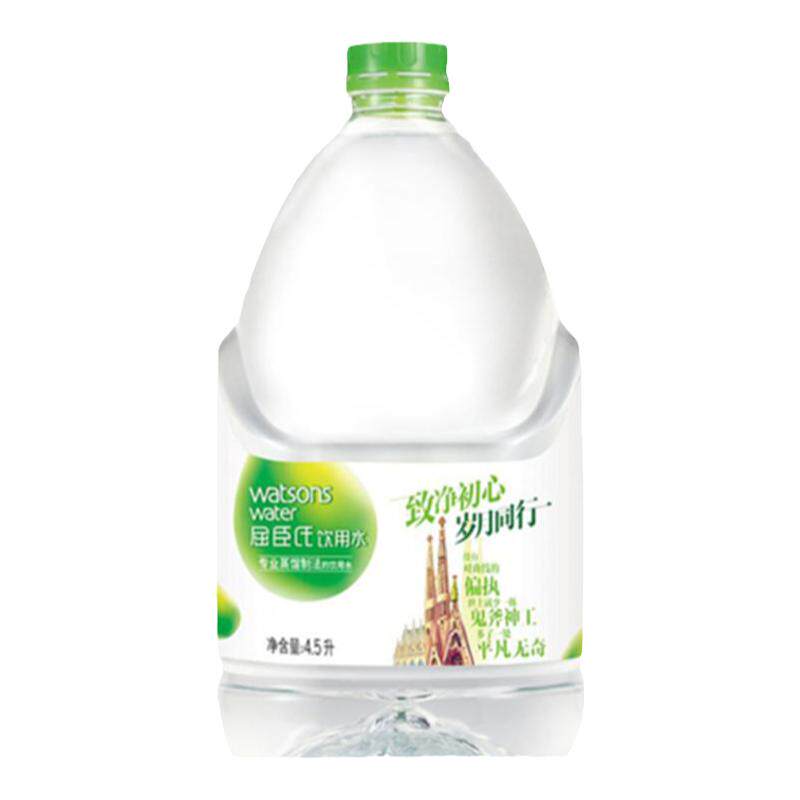 屈臣氏蒸馏水4.5L*4桶整箱