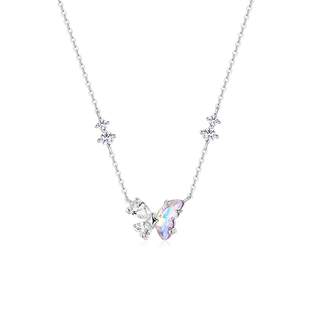 卡蒂罗月光蝶语项链女S925纯银轻奢小众设计简约生日礼物送女友