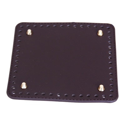 皮质PU底板手工编织椭圆形包底托