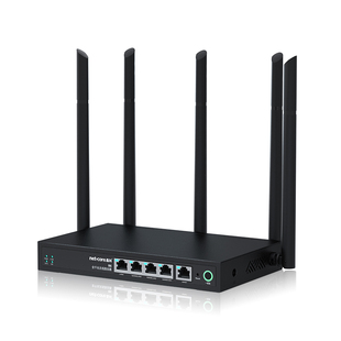 磊科B6全千兆无线路由器多WAN口商铺专用wifi企业级5G双频1200M高速穿墙铁壳支持医保专线电信移动联通宽带