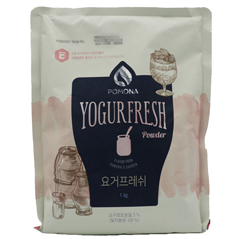 韩国波莫娜pomona酸奶粉绿茶薄荷黑白巧克力香蕉香草冰乐粉拿铁粉