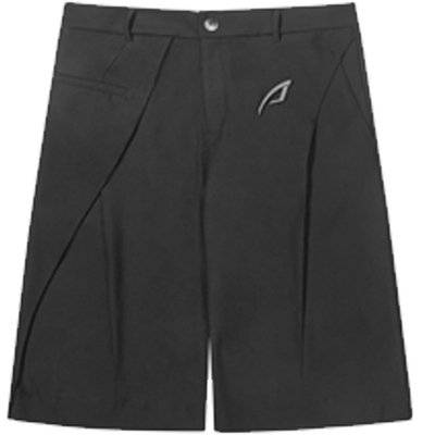 形态西装短裤直筒宽松