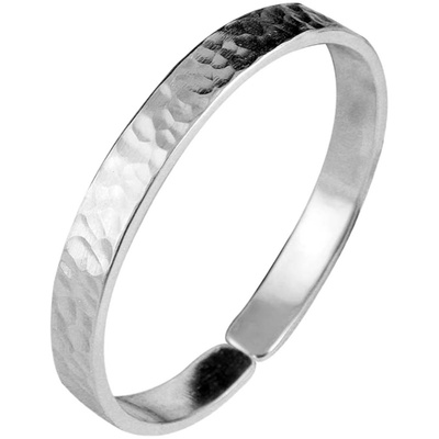 敲打定制精致锤子情侣款银手镯