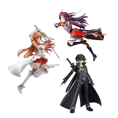 刀剑神域桐人亚丝娜摆件模型手办