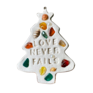 J/J手工粘土贝壳冰箱贴挂饰十字信仰圣诞节生日定制礼物圣诞树