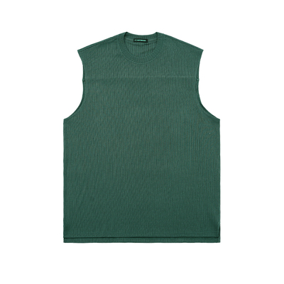 纯色肌理感运动背心男