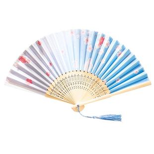 折扇中国风女式儿童舞蹈用品古风扇子便携实用礼品小竹扇创意礼物