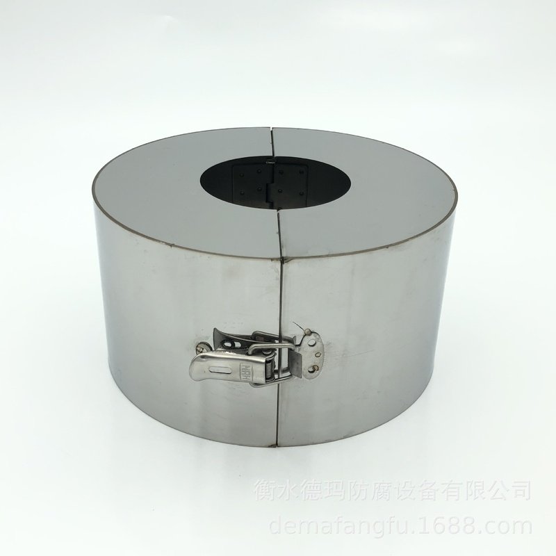 304不锈钢法兰保护套防飞溅腐蚀管道泄漏防护罩套法兰耐酸碱高温