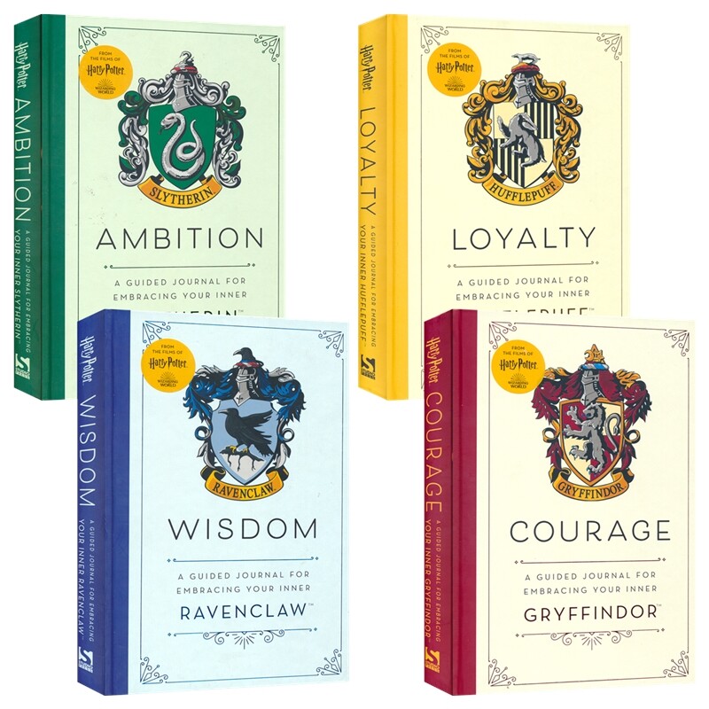 Harry Potter Guided Journal 哈利·波特 霍格沃茨四大学院 引导式互动手帐系列1-4册 哈利·波特创意周边手册 英文原版进口图书