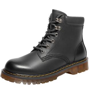 百丽厚底英伦风马丁靴女靴子年冬季新款加绒工装短靴BCX46DD4