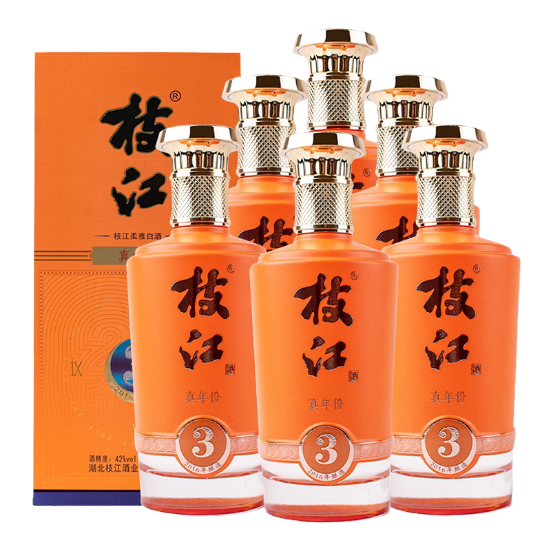 枝江大曲真年份3浓香纯粮食白酒