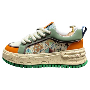 小众原创男鞋2026春季新款板鞋时尚拼色鞋子男款高颜值厚底休闲鞋