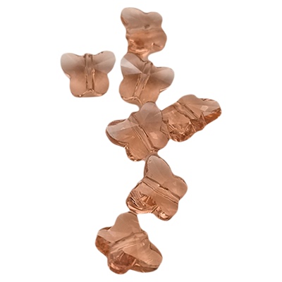 精品10mm卡10蝴蝶通孔直孔异形水晶珠手工DIY手链包链手机链散珠