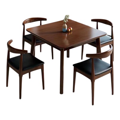 实木方桌打牌掼蛋桌椅组合