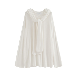 MOERSHOP 胶囊衣橱4.0 羊毛绒多穿型长袖连帽T恤女宽松两件套上衣