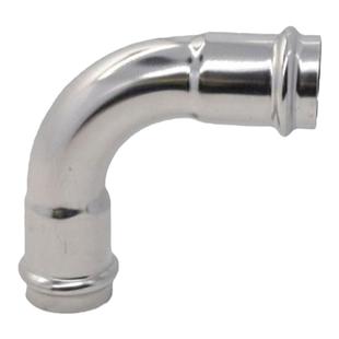 304不锈钢双卡压90度卡压式弯头等径薄壁管自来水管接头卡压弯头