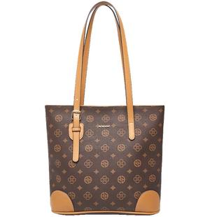 奥康托特包2026新款女包大容量高级单肩包通勤老花腋下包手提大包