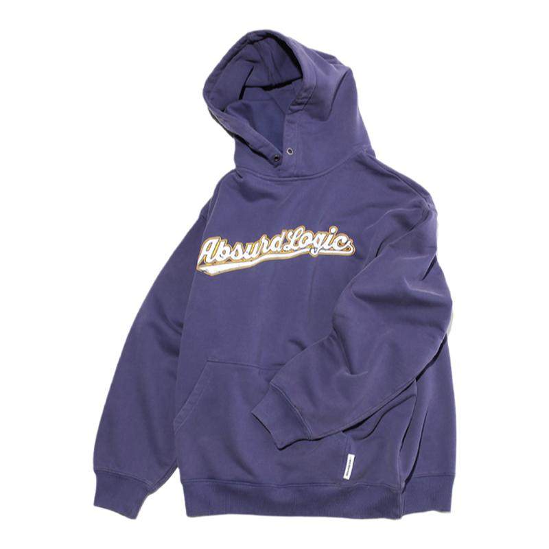 ABSURD LOGIC 荒诞逻辑 砂洗做旧重磅拉绒连帽卫衣 美式复古男女
