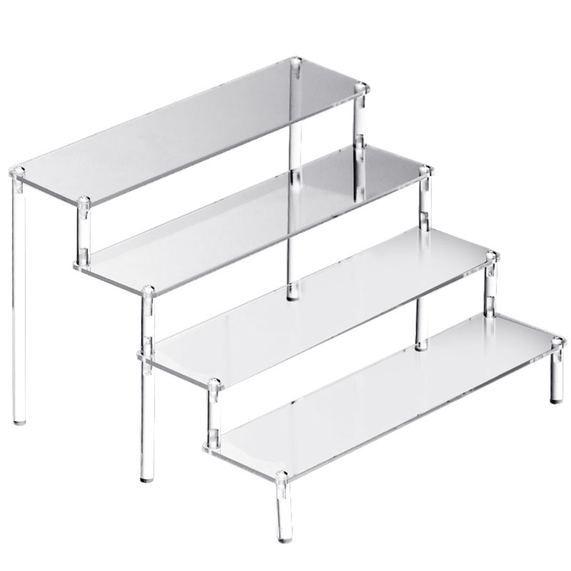 透明亚克力阶梯展示架香水哪吒手办萌粒摆件汽车模型多层置物架