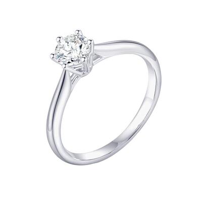 TopMiya培育钻石18k经典六爪钻戒