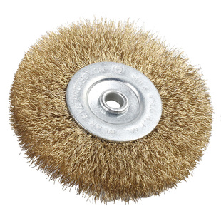 孔平钢丝轮 杆平钢丝刷打磨头碗刷电磨笔刷清洁除锈去毛刺抛光6mm