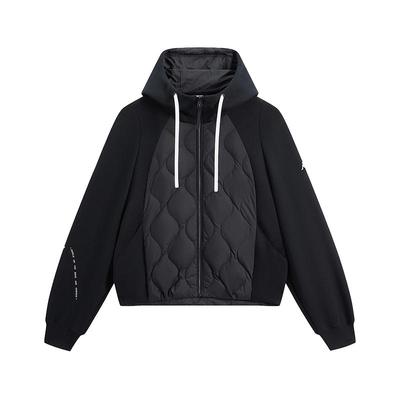 Kappa卡帕女装2025冬季新款复古时尚百搭保暖连帽羽绒服K0F82XY40