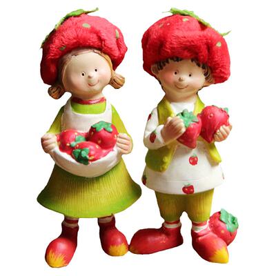 装饰桌面树脂卡通红草莓礼物可爱