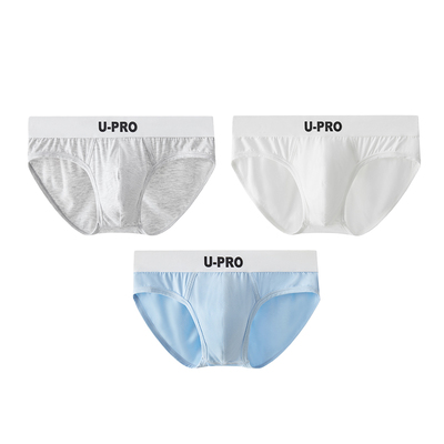 UPRO柚璞男生三角莫代尔厚板胶印运动男士三角内裤