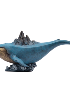 鲸山招财创意工艺品摆件送人礼品