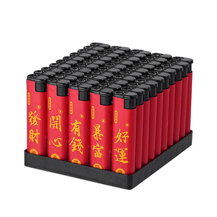 50支一次性打火机防风防爆创意广告厂家直销批发家用好运招财猫