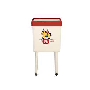 厨房高脚垃圾桶家用2025新款高颜值免弯腰带轮厨余专用大号大容量