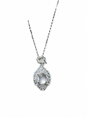 轻奢小众水沫玉蛋面项链