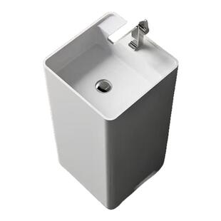 人造石柱盆洗手盆一体台上盆落地式卫生间方形洗漱盆洗面盆洗手池