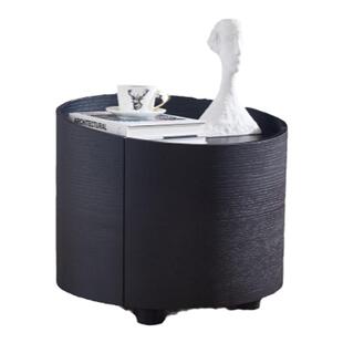 意式极简poliform圆形床头柜现代简约实木北欧储物卧室烤漆床边柜