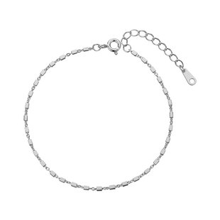 顺钦银楼S925纯银碎月手链女流苏细链简约轻奢小众设计感银手链