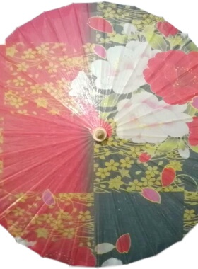古典油纸伞红色花泸州非遗手工油纸伞装饰舞蹈表演花纸伞包邮伞