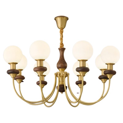 全铜美式中古法式复古客厅吊灯