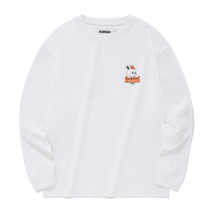 kirsh樱桃2025春秋韩版休闲宽松长袖T恤女叠穿内搭打底衫上衣少女