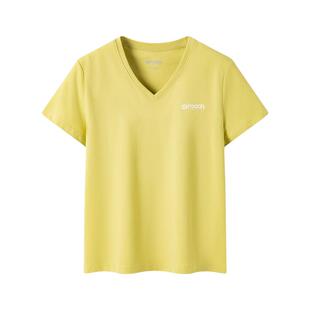 outdoor products 加州云雀2026夏新款短袖T恤女吸湿修身鸡心V领