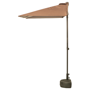 户外遮阳伞长方形靠墙高度可调花园阳台露天半边太阳伞侧摆遮阳棚