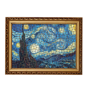 1000片拼图框架裱框2000相框挂墙50*75X70画框装裱500实木定制300