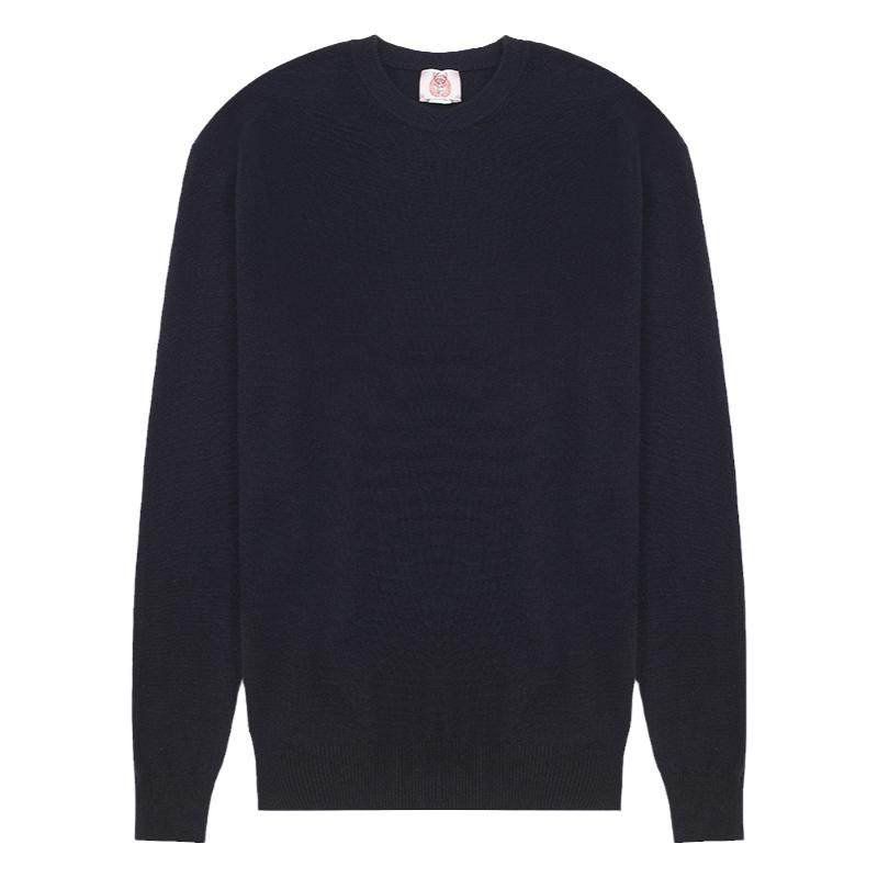 鹿王羊绒衫男士圆领平针纯色套头针织毛衣打底衫秋冬热卖款新升级