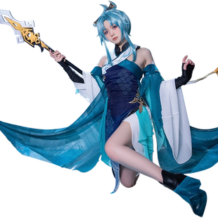 【漫囧】原神游戏cos 歌尘浪市真君萍儿 cosplay女装连衣裙 现货
