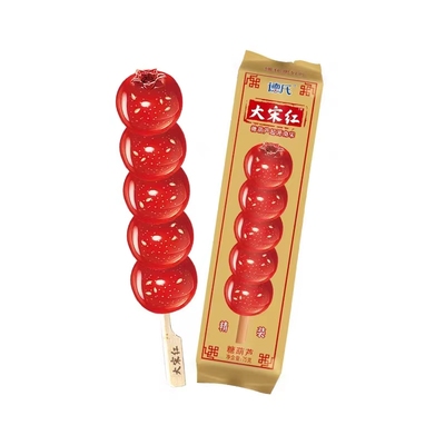 整箱批德氏大宋红扁扁糖葫芦山楂口味速冻开胃零食小吃80g
