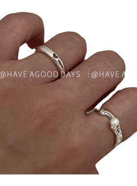 冷淡风珍珠简约镂空爱心女