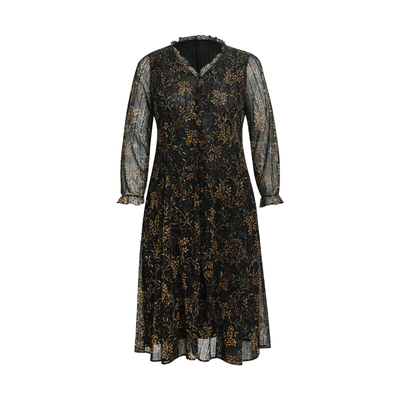 美丽客栈气质优雅收腰大码连衣裙