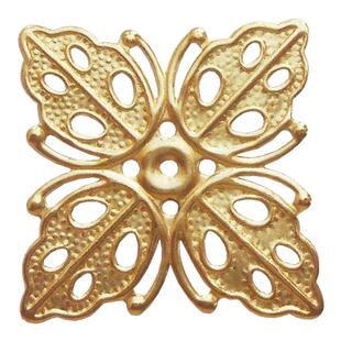 纯铜花片 方形蝴蝶金属片 手工DIY饰品汉服头面发饰簪子凤冠配件