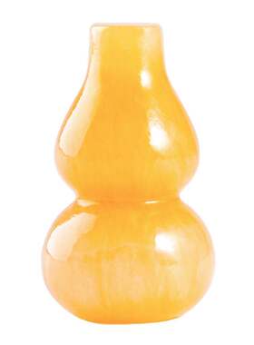 天然葫芦摆件风水工艺品米黄玉