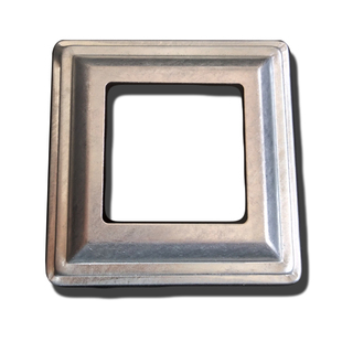 方管遮丑盖楼梯栏杆配件 铁艺桥梁底盖护栏脚盖楼梯装饰盖遮羞盖