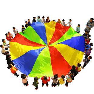 彩虹伞幼儿园户外早教儿童体育活动教具器械大小号彩红布玩具器材